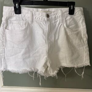 Joe's Jeans White Frayed Hem Jean Shorts Size 30